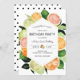 Tutty Fruity Citrus Geburtstag Einladung