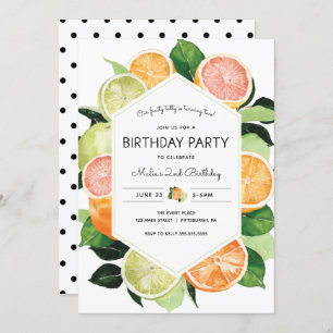 Tutty Fruity Citrus Geburtstag Einladung
