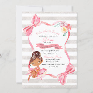 Tutu Aufregung Ballerina zum Geburtstag Einladung