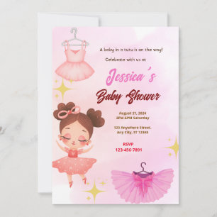 Tutu Baby Shower Einladung