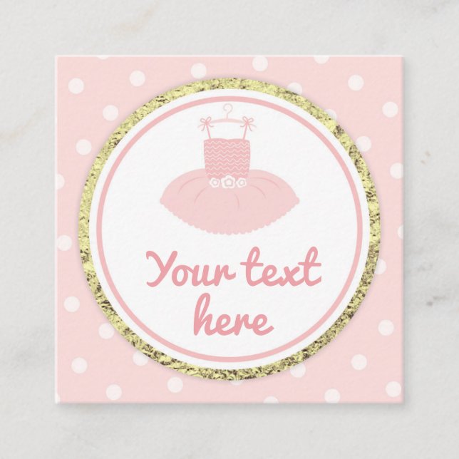 Tutu Baby Shower Favor Tag (Vorderseite)