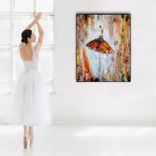 Tutu Ballerina Acryl Wandkunst