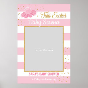 Tutu Ballerina Baby Shower Foto Requisiten Rahmen  Poster