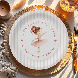 Tutu Ballerina Ballet Dancer Girl Birthday Pappteller