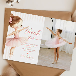 Tutu Ballerina Balletttänzerin Mädchen Geburtstags Dankeskarte