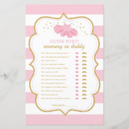 Tutu Ballerina raten, wer Mama oder Papa-Spiel