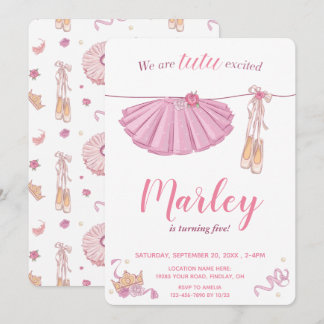 Tutu begeistert Ballerina jeden Alters Geburtstags Einladung