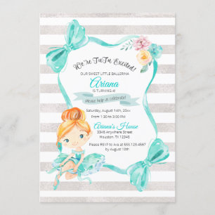 Tutu begeisterte Ballerina Geburtstagseinladung Einladung