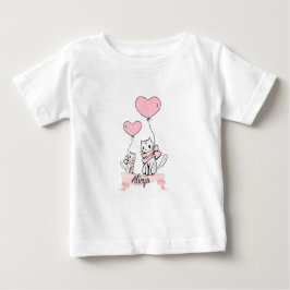 Tutu Chats coeur Baby T-shirt
