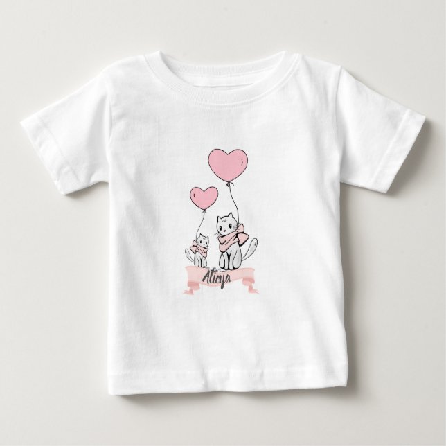 Tutu Chats coeur Baby T-shirt (Vorderseite)