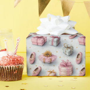 Tutu Cute Rosa Ballerina Geburtstag  Geschenkpapier