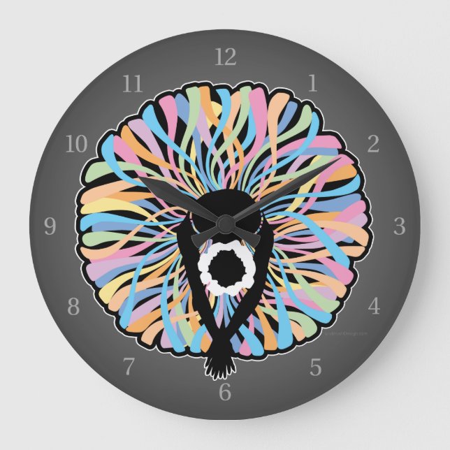 Tutu Elegant (Ballet Dancer) Große Wanduhr (Vorderseite)