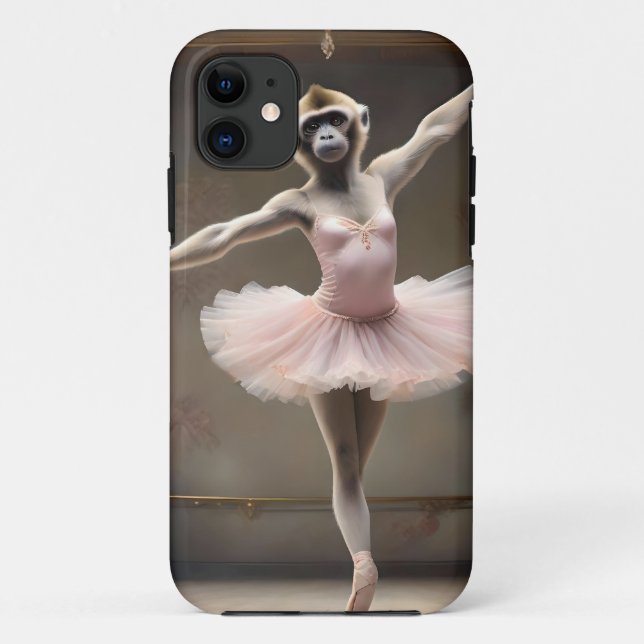 "Tutu-fantastisch! Gibbon's strampelhafte Pirouett Case-Mate iPhone Hülle (Rückseite)