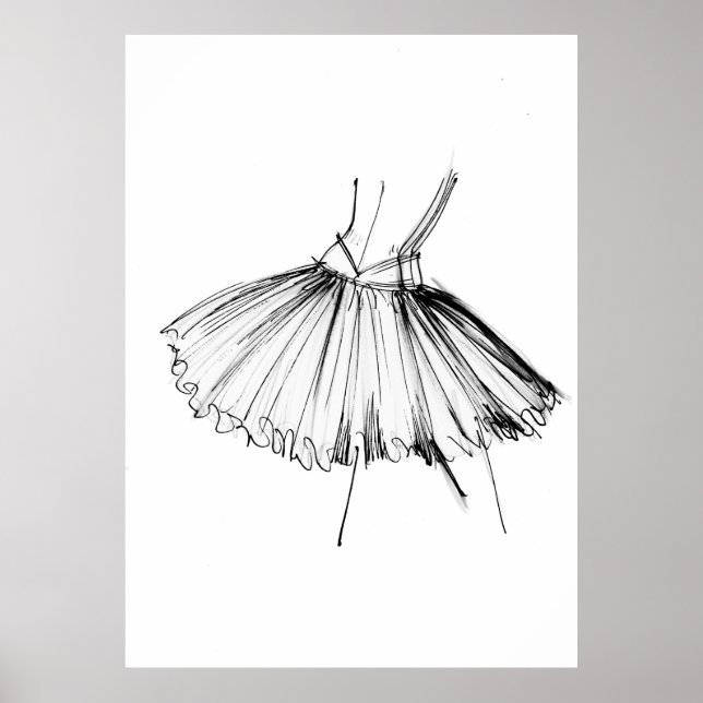 Tutu Fashion Sketch Poster (Vorne)