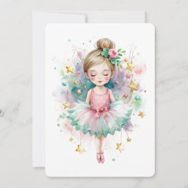 Tutu Girl Flat Holiday Card Feiertagskarte