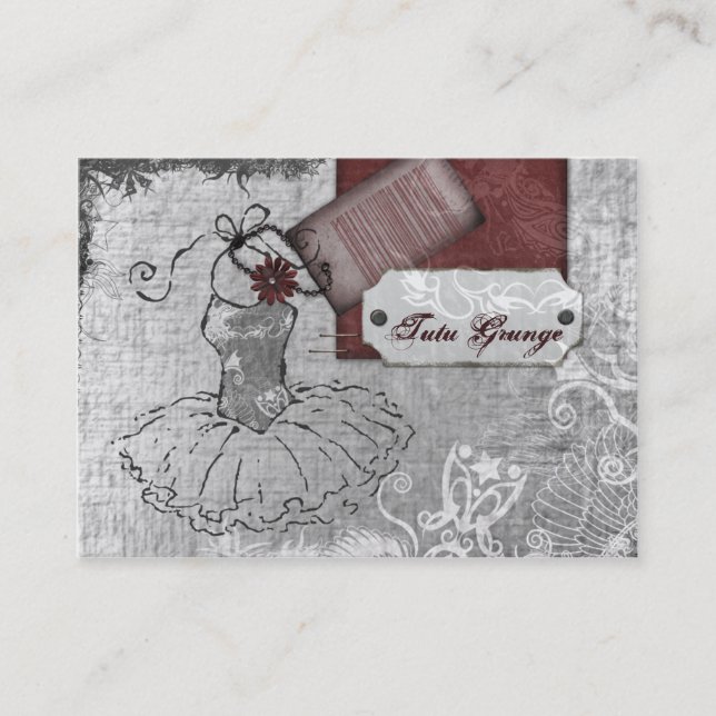 Tutu Grunge Chubby Business Cards Visitenkarte (Vorderseite)