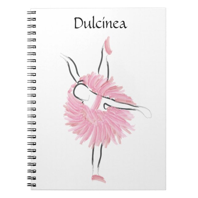 Tutu Liebe Ballerina Notebook Dulcinea Notizblock (Vorderseite)