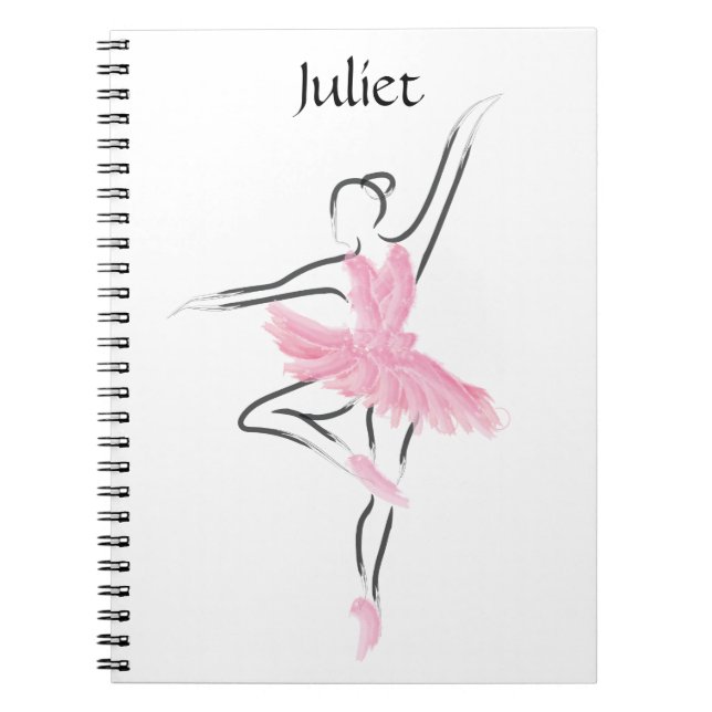 Tutu Liebe Ballerina Notebook Juliet Notizblock (Vorderseite)