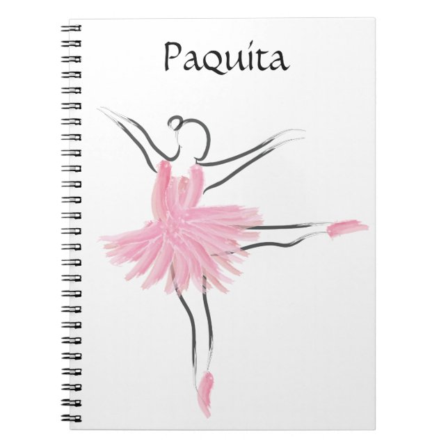 Tutu Liebe Ballerina Notebook Paquita Notizblock (Vorderseite)