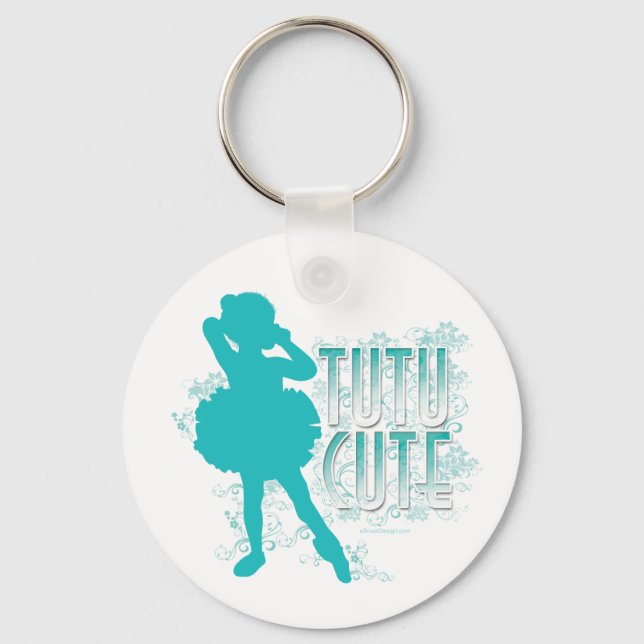 TuTu Niedlich (Aqua) Schlüsselanhänger (Vorderseite)
