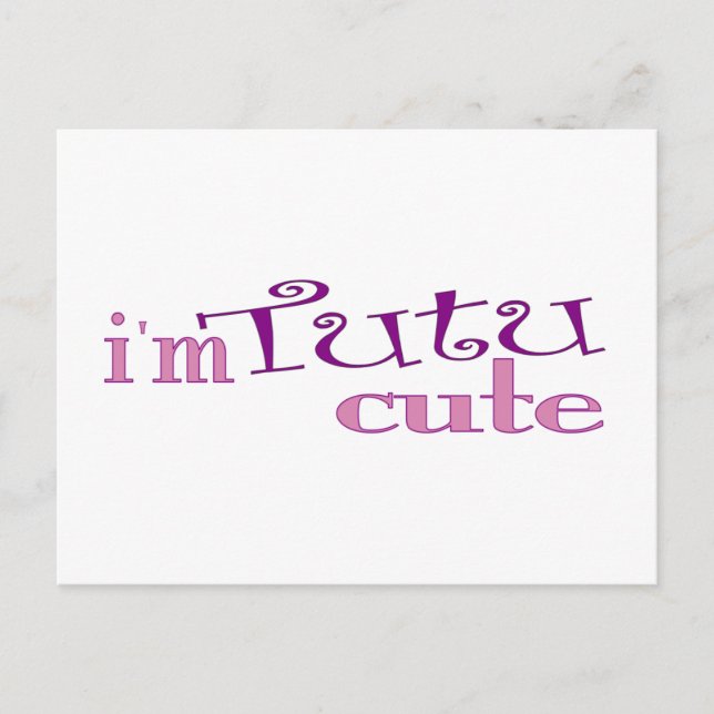 Tutu Niedlich (Ballett) Postkarte (Vorderseite)