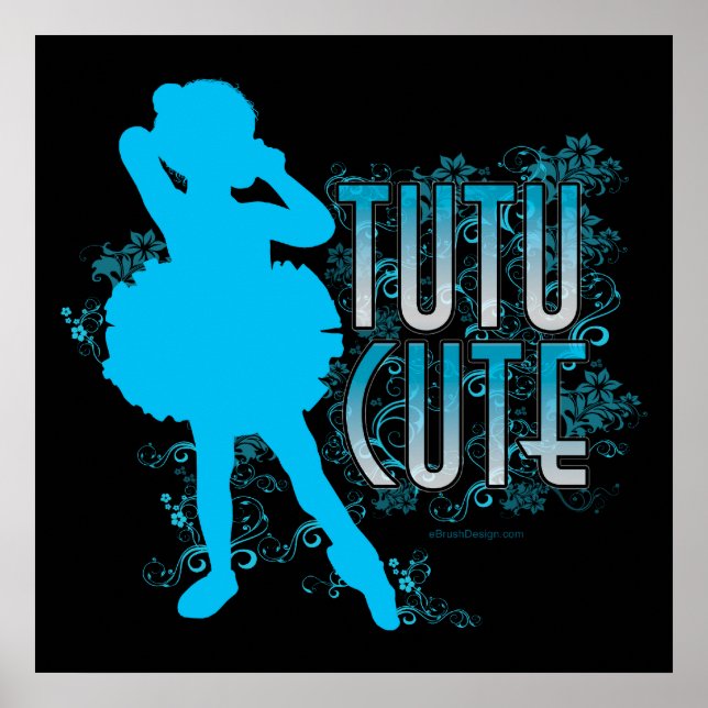 TuTu Niedlich (blau) Poster (Vorne)