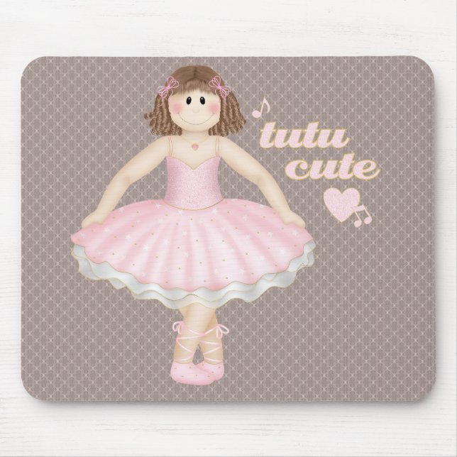 Tutu Niedlich (Brünett) - Mousepad (Vorne)