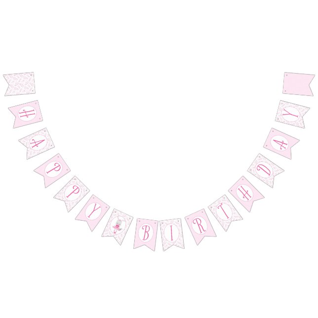 Tutu Niedlich Bunny "Happy Birthday" Banner (Alle)