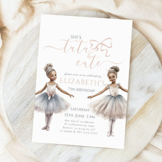 Tutu Niedlich Elegante Ballerina Watercolor Geburt Einladung