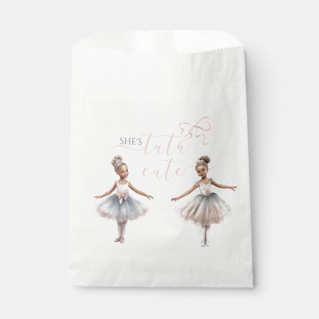 Tutu Niedlich Elegante Ballerina Watercolor Geburt Geschenktütchen (Vorderseite)