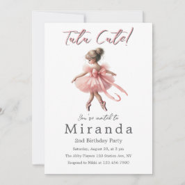 Tutu Niedlich | Enchanted Ballerina Birthday Party Einladung