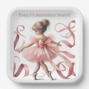 Tutu Niedlich Enchanted Ballerina Birthday Party Pappteller