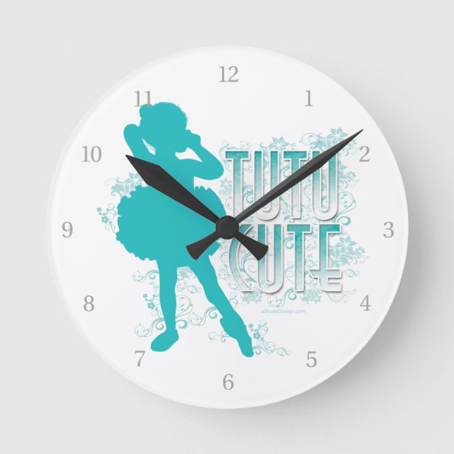 Tutu Niedlich Runde Wanduhr (Vorderseite)