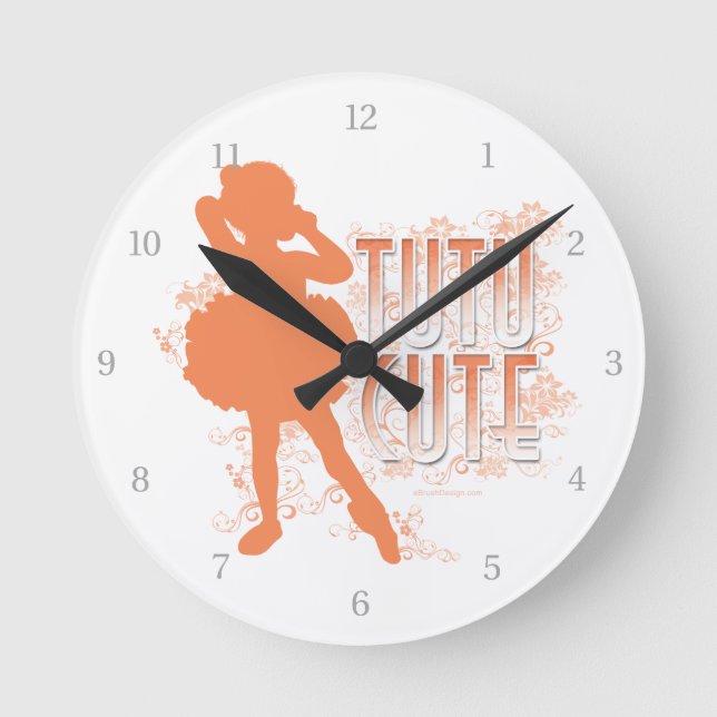 Tutu Niedlich Runde Wanduhr (Vorderseite)