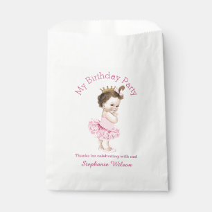 Tutu-niedlicher Ballerina-Geburtstags-brünette Geschenktütchen