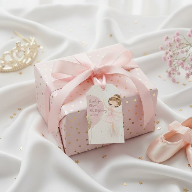 Tutu Pink Ballerina Ballet Dancer Girl Birthday Geschenkanhänger (Von Creator hochgeladen)