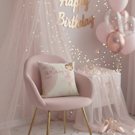 Tutu Pink Ballerina Ballet Dancer Girl Birthday Kissen