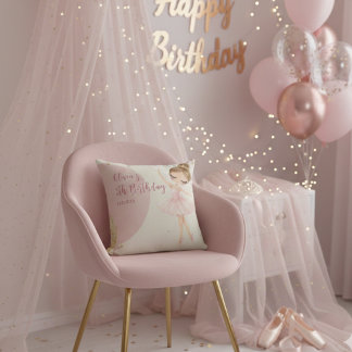 Tutu Pink Ballerina Ballet Dancer Girl Birthday Kissen