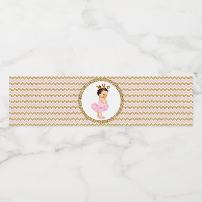 Tutu Princess Baby Dusche Wasserflaschen Labels Wasserflaschenetikett (Einzelnes Label)