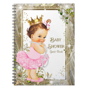 Tutu-Prinzessin-Ballerina-Baby- Shower-Gästebuch Notizblock