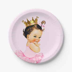 Tutu Prinzessin Ballerina Baby Shower Pappteller