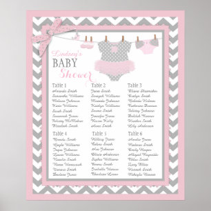 Tutu Windeln Hintern Babydusche Sitzplan Poster