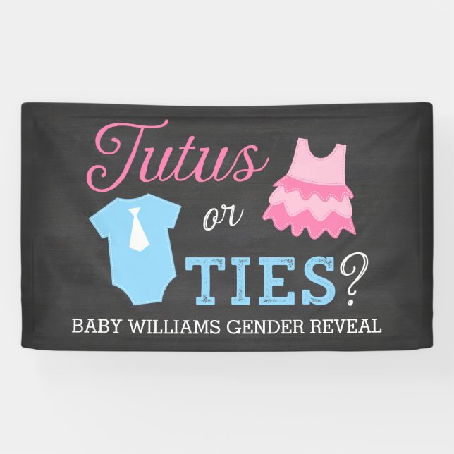 Tutus-oder Krawatten-Geschlecht decken Banner (Horizontal)