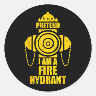 Tüuschend echter Hydrant Fauler Halloween-Party Ei Runder Aufkleber
