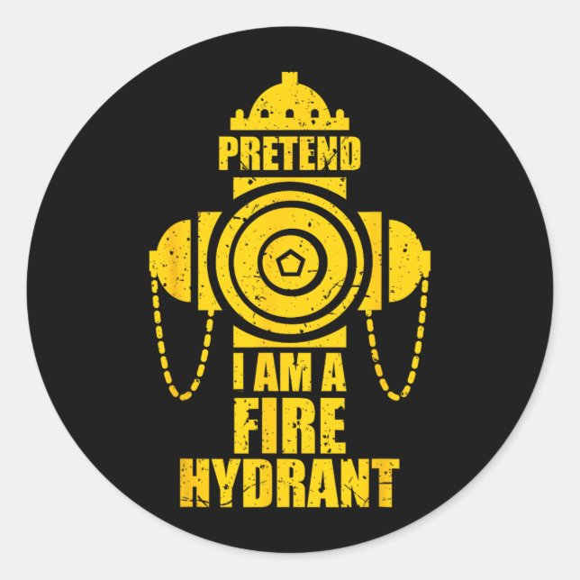 Tüuschend echter Hydrant Fauler Halloween-Party Ei Runder Aufkleber (Vorderseite)
