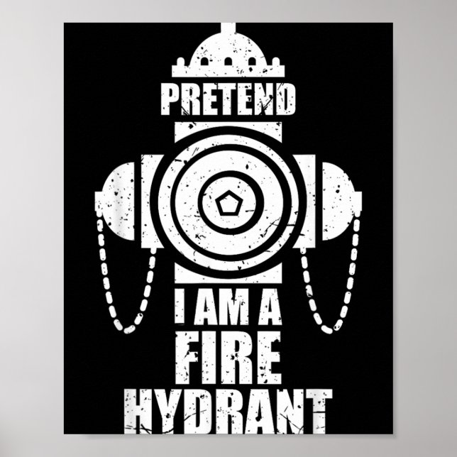 Tüuschung Ein Hydrant Fauler Halloween-Party Einfa Poster (Vorne)