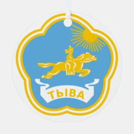 Tuva - Coat of Arms Christmas Tree Ornament Aus Metall