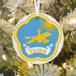 Tuva - Coat of Arms Christmas Tree Ornament Aus Metall