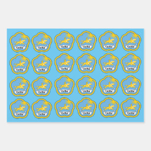 TUVA - Wappen-Umhüllungspapier Geschenkpapier Set