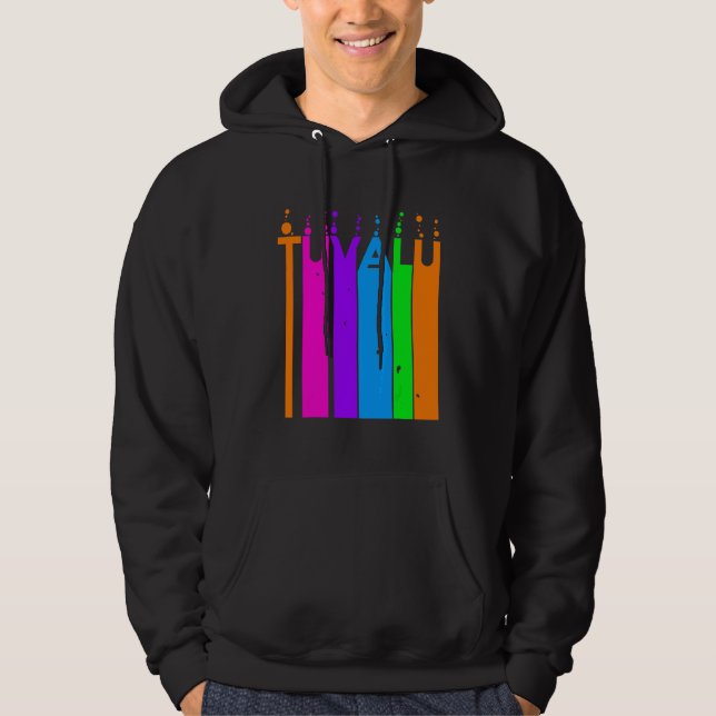 Tuvalu Farbige Blasen Hoodie (Vorderseite)